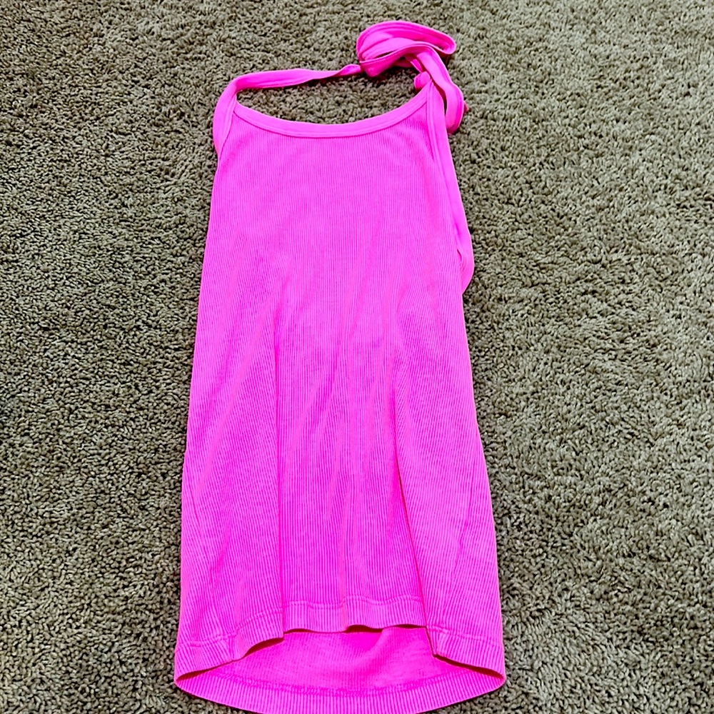 Pink halter top